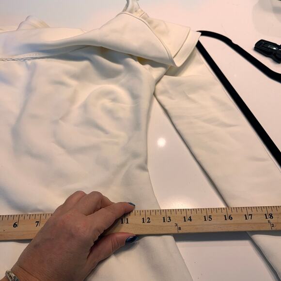 Likely White Draped Ruffle Overlay Georgina Mini Dress Size 0 - Picture 12 of 12